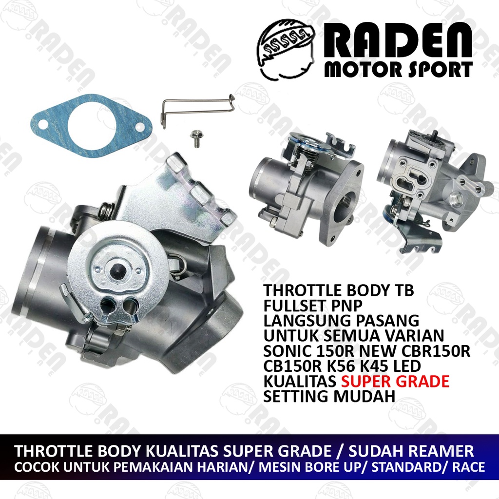 (BISA COD) THROTTLE BODY MODEL DOWN DRAFT TB REAMER SONIC GTR CBR 150 LED CB 150 R CB 150R NEW CBR15