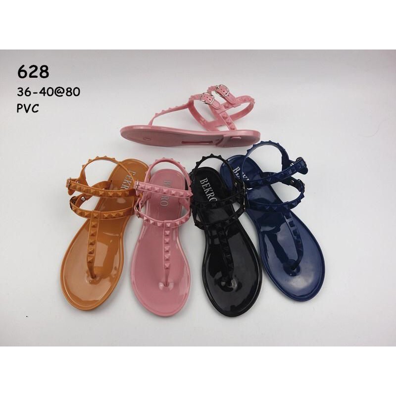  SANDAL  JELLY  FLAT SIMPLE B1 GLOSSY 628 Shopee  Indonesia