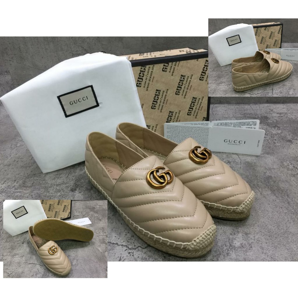 Sepatu Gucci Quilted Leather Espadrilles-168