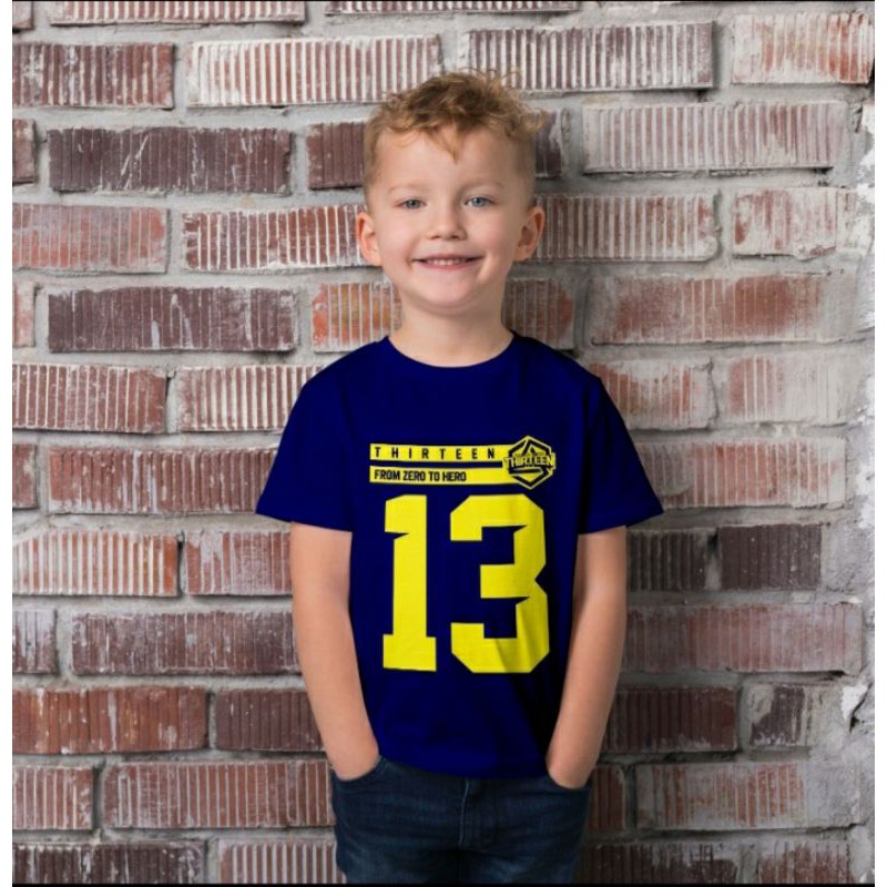 Kaos Anak Tanggung usia 7-10  tahun thirteen xxl-7