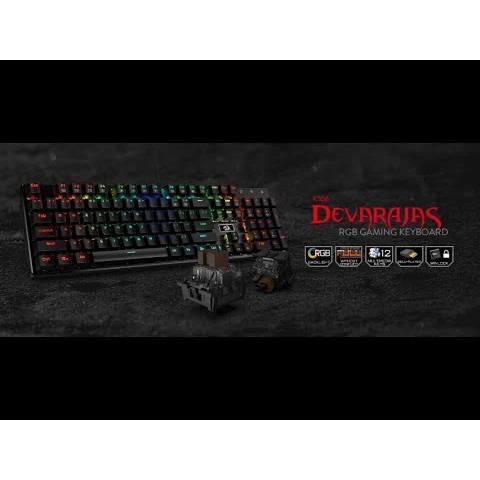 Keyboard Gaming Mechanical REDRAGON Macro RGB Devarajas K556RGB