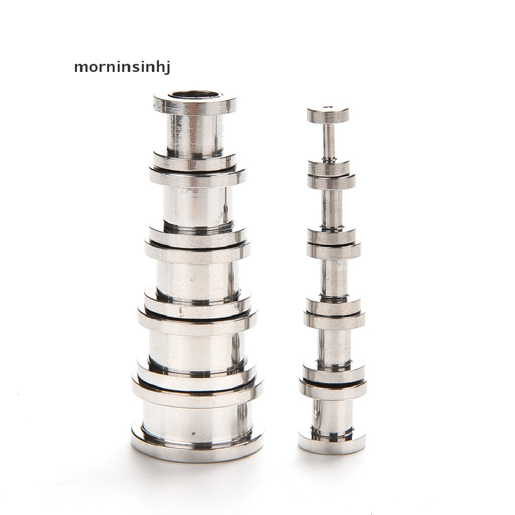 Mornin 1pc Ear Plug Pembesar Lubang Tindik Telinga Bahan Stainless Steel