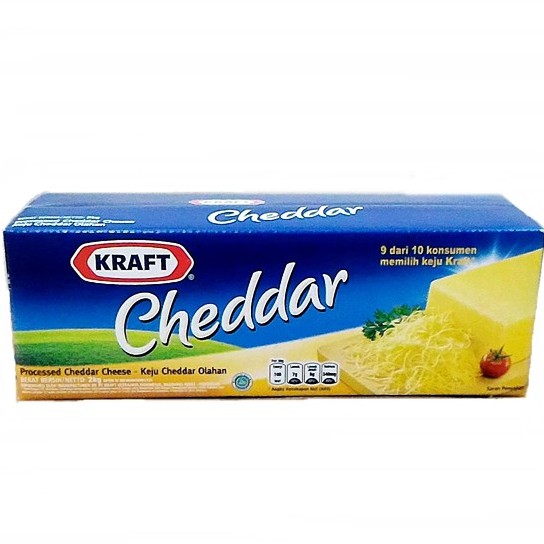 Keju Cheddar Kraft 2kg | Shopee Indonesia