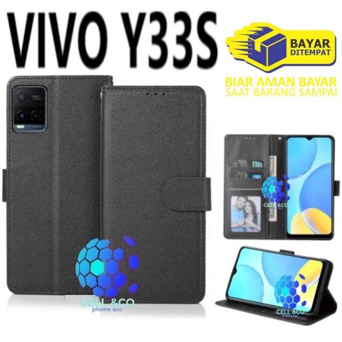 Flip cover VIVO Y33S NEW 2021 Flip case buka tutup kesing hp casing flip case leather wallet