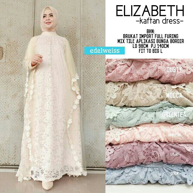 ELIZABETH KAFTAN ORI BY SHAKIRA/MURAH WANITA/BAJU MURAH/ BAJU KONDANGAN/DRESSBRUKAT/MAXYDRESS RUMAH KEBAYA BANDUNG RUMAH SONGKET BANDUNG