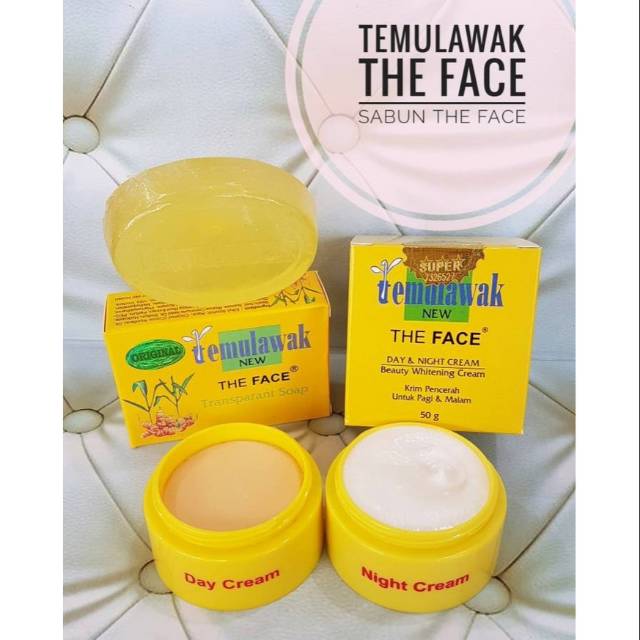Paket temulawak THE FACE cream day, night & sabun temulawak the face
