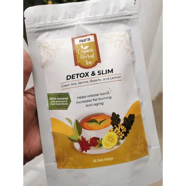 

DETOX & SLIM Nura Organic Herbal Tea / teh diet pelangsing / teh jati cina / teh jati belanda / pelangsing / obat diet