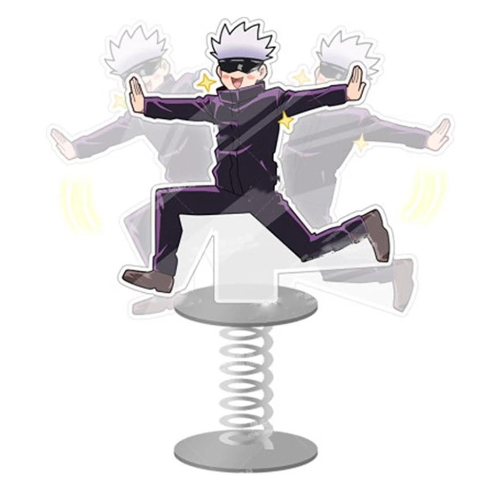 AUGUSTINA Jujutsu Kaisen Figure Stand Lucu Akrilik Dekorasi Meja Model Piring Standing Plate Desktop Hias Spring Figure Shake