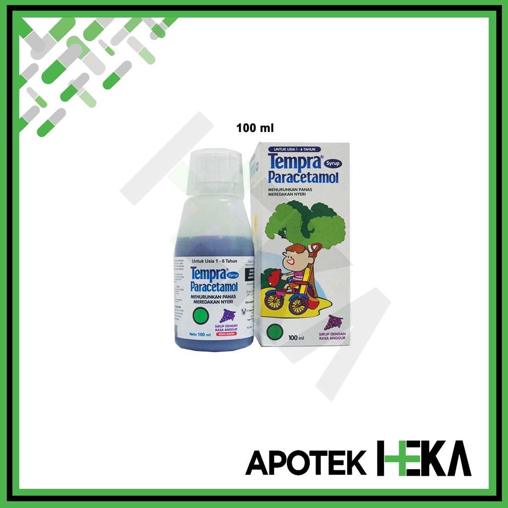 Tempra Syrup Sirup Rasa Anggur 30 ml / 60 ml / 100 ml Demam Anak  (SEMARANG)