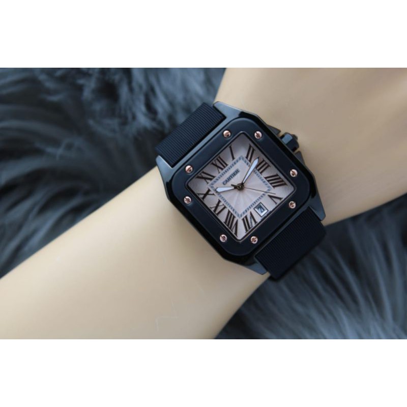 jam tangan new CARTI3R case full hitam. 3.7cm @190