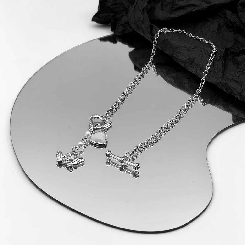 Love Angel Necklace Accessories Clavicle Chain Korea