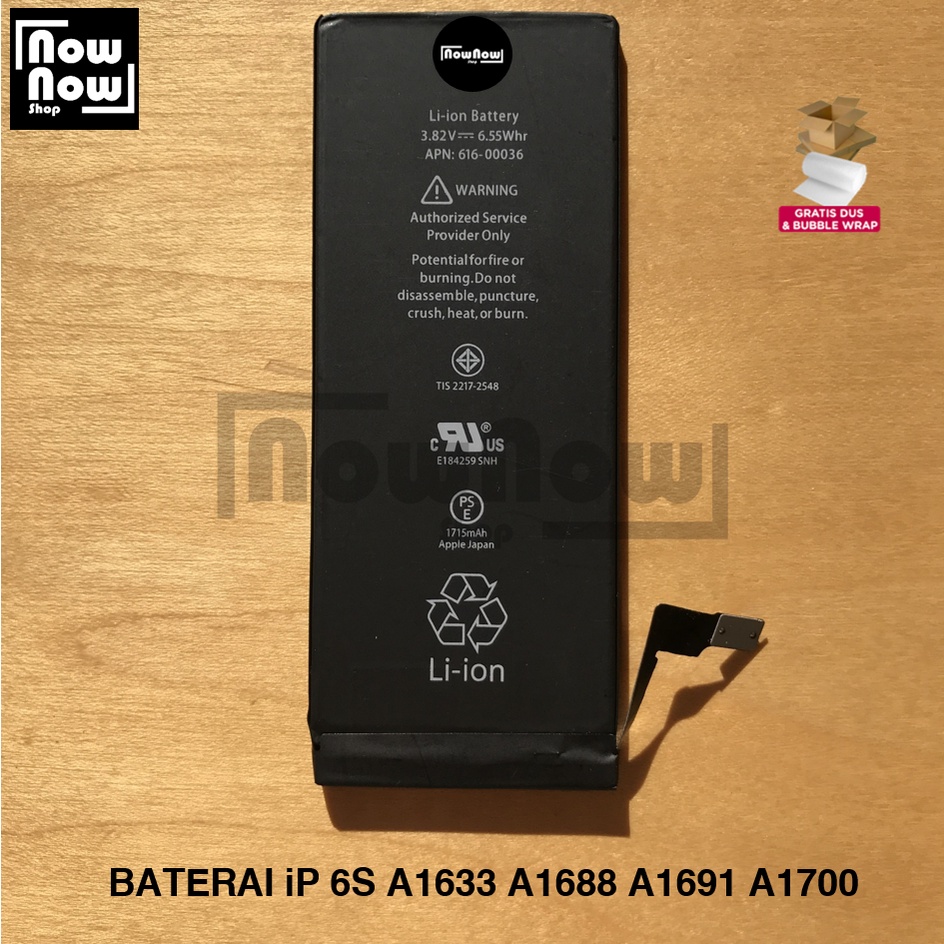 Baterai iP 6S A1633 A1688 A1691 A1700 Batre Batrai Battery HP