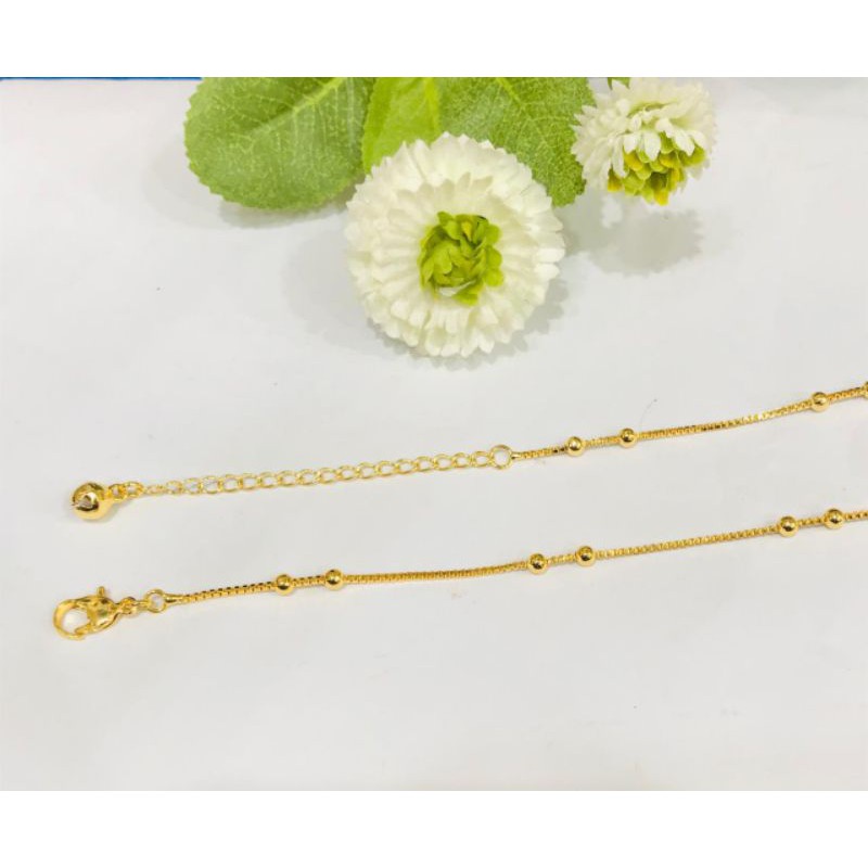 GELANG TANGAN WANITA DEWASA TITANIUM GOLD MOTIF PILIHAN LAPIS EMAS 24 K