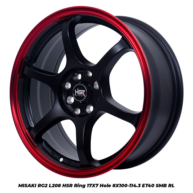Velg Racing JDM R17 velg mobil Mobilio Avanza Misaki HSR Ring 17 lebar 7 Baut.4