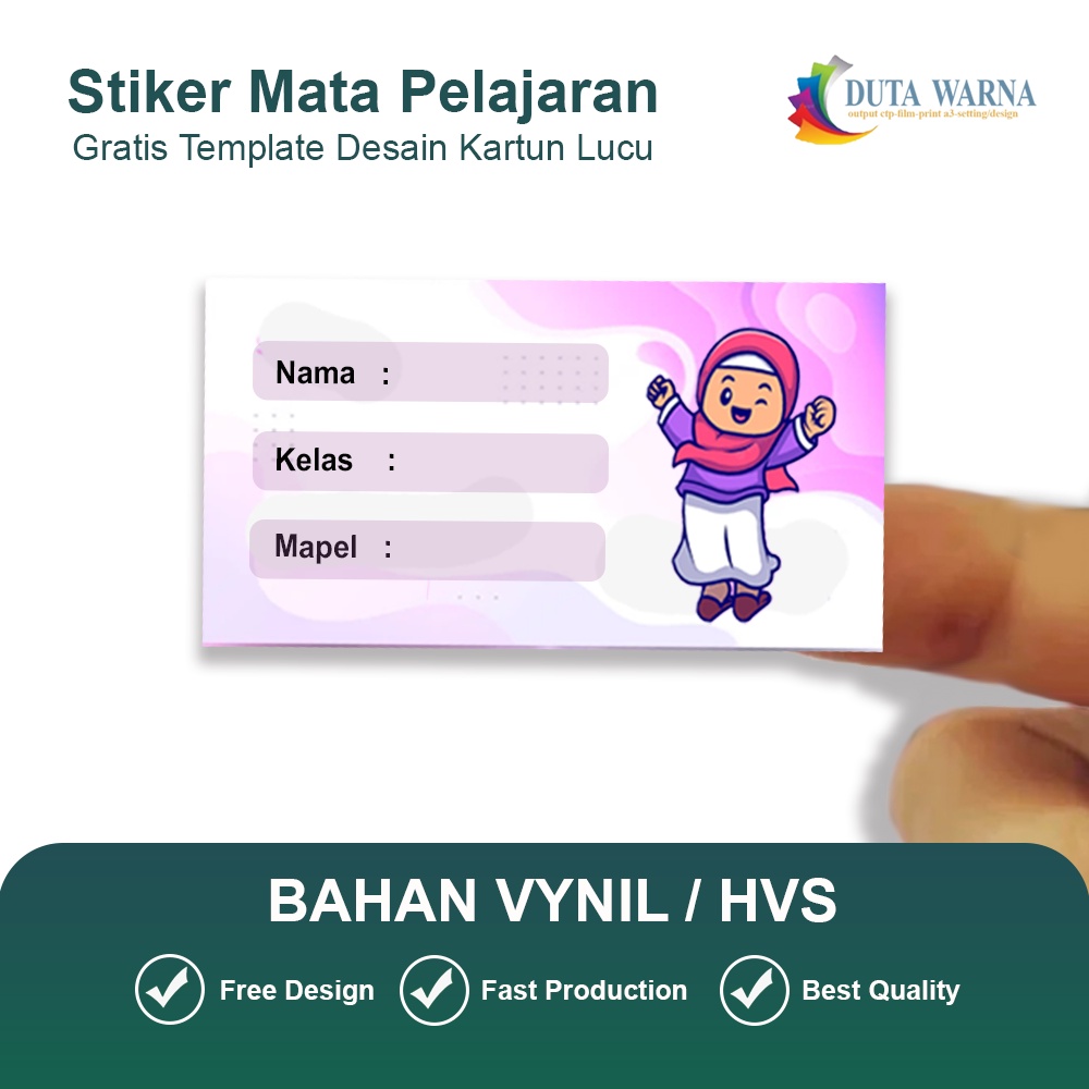 

Stiker Nama Buku Custom / Stiker Label Buku Sekolah Anak