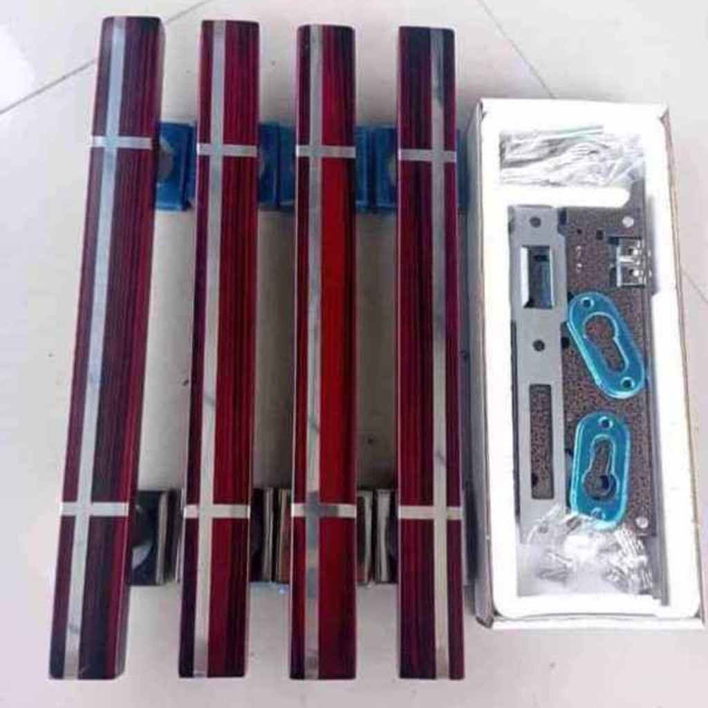 1 set handle pintu rumah 45cm gagang tarikan pintu stainles  pegangan pintu minimalis handle pintu kuputarung gagang pintu 2