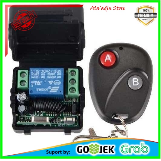 Cuci Gudang Universal Wireless Transmitter Receiver Remote Control Pagar Garasi