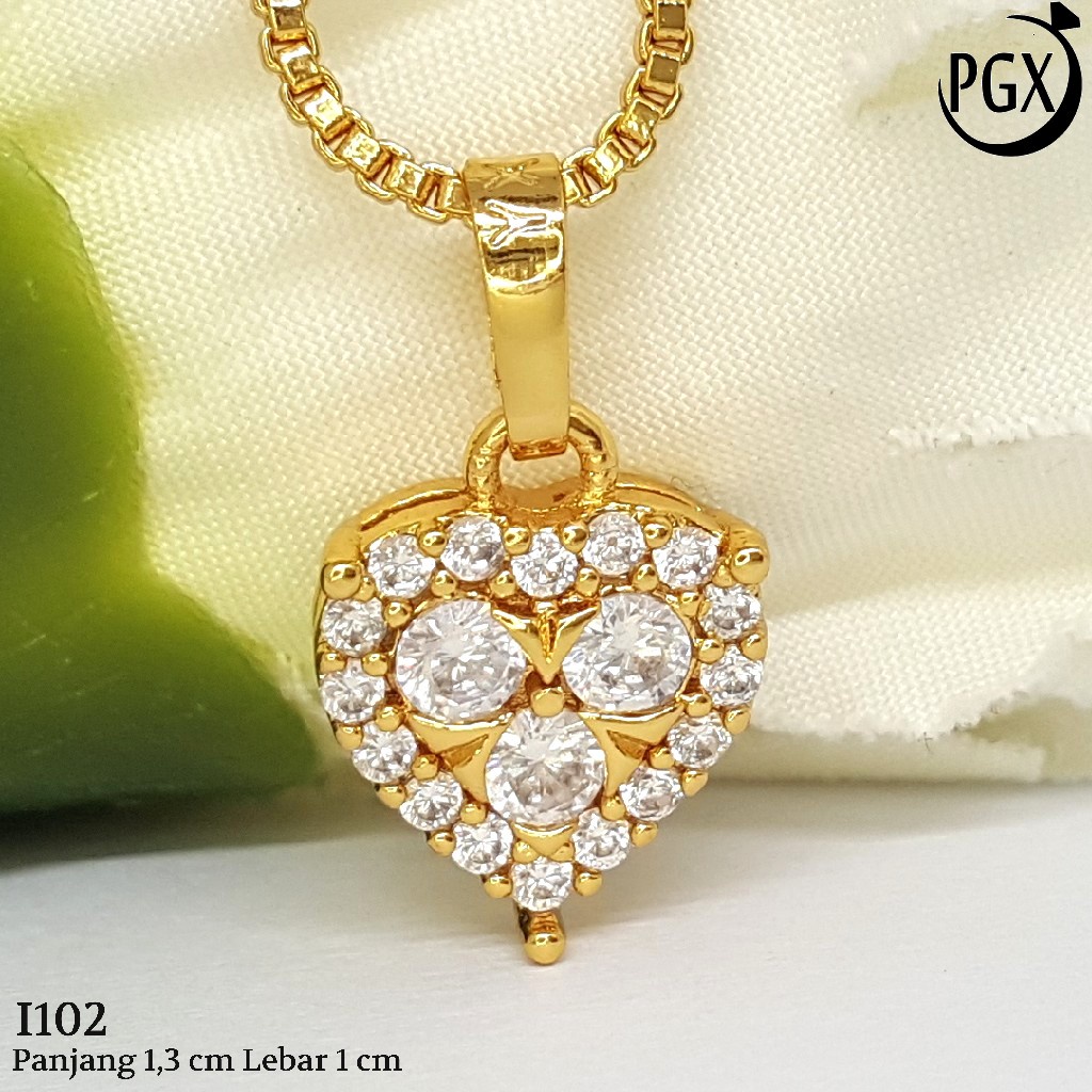 PGX Liontin Kalung Xuping Wanita Aksesoris Fashion Perhiasan Lapis Emas  - I102