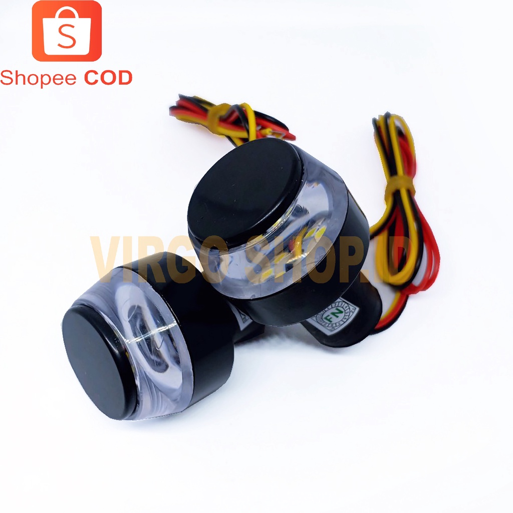 Jalu Stang Motor Menyala LED Menyala 2 Warna Bisa untuk Senja dan Sen / Jalu Stang / Jalu Stang Motor / Sepeda Motor / Jalu Setang Motor / Senja / Lampu Stang Motor / Led / Sen / Stang