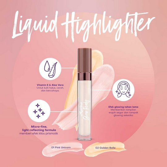 ⭐ BAGUS ⭐ MARINA GLOW LIQUID HIGHLIGHTER 4,5ml | Glow Ready Higlighter Cair