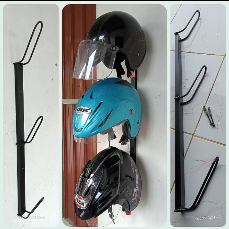 TDZ / HOLOW GANTUNGAN HELM  VERTIKAL ISI 3 / PENGAIT HELM HOLO BAHAN BESI HOLO