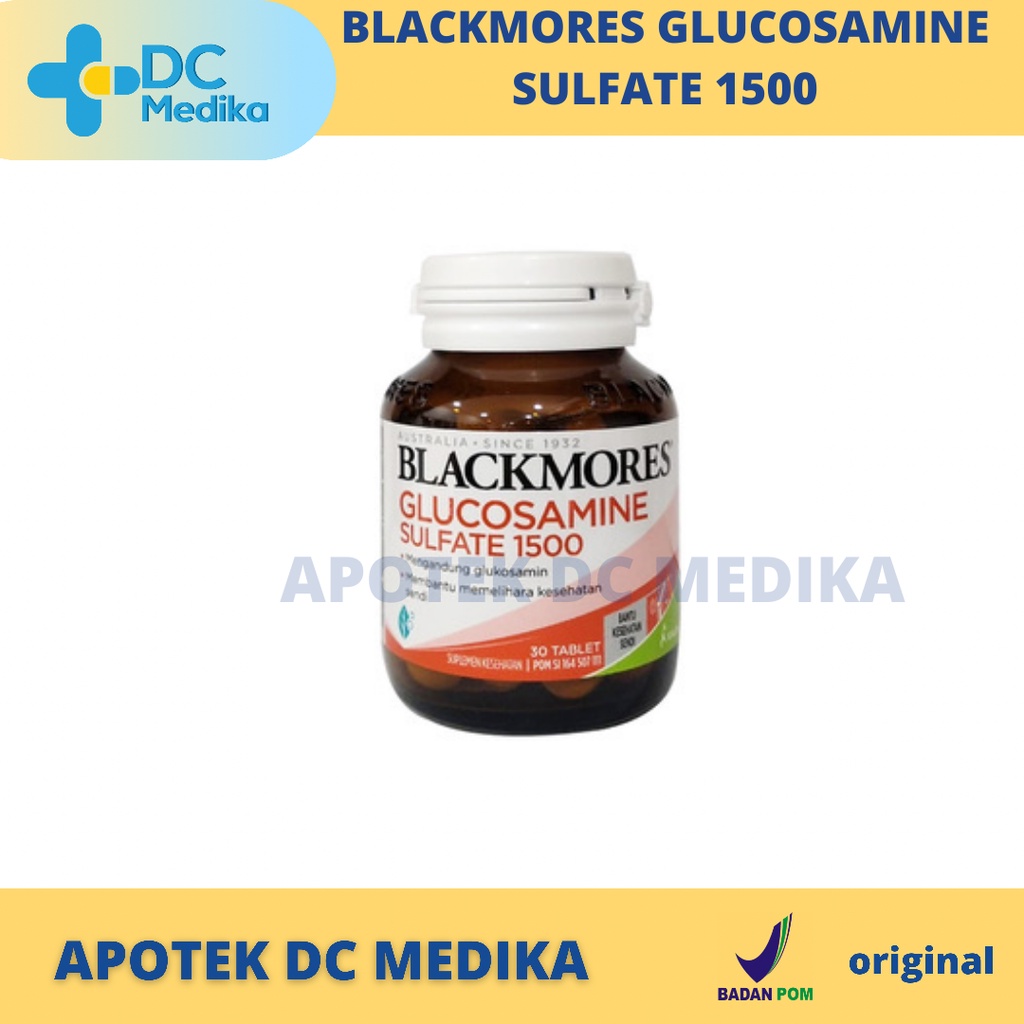 BLACKMORES HEALTHY JOINTS / GLUCOSAMINE SULFATE 1500MG / 30 TABLET / SUPLEMEN SENDI / KESEHATAN TULANG / JOINTS / BLACK MORES