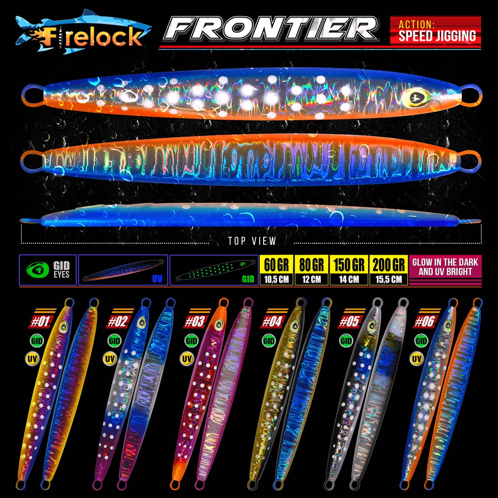 UMPAN PANCING metal jig FIRELOCK FRONTIER 60 / 80 / 150 / 200 GRAM