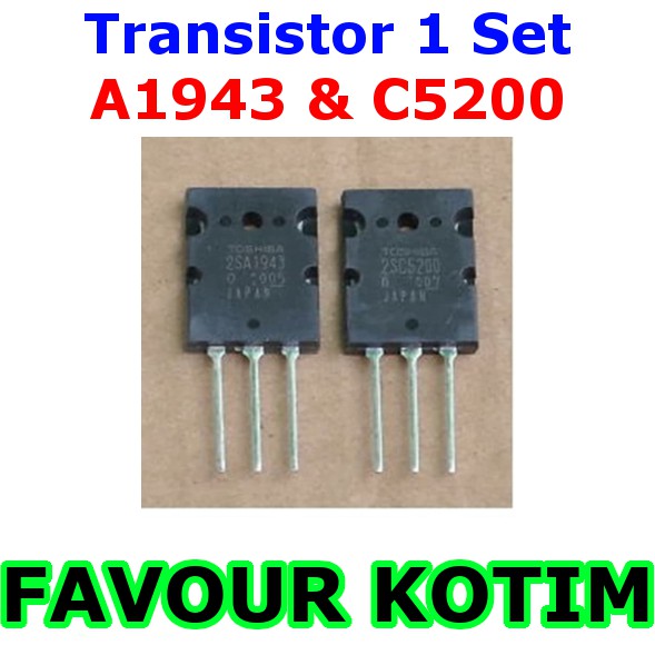 TR TRANSISTOR C5200 C 5200 DAN A1943 A 1943 ORIGINAL TOSHIBA FVKOTIM