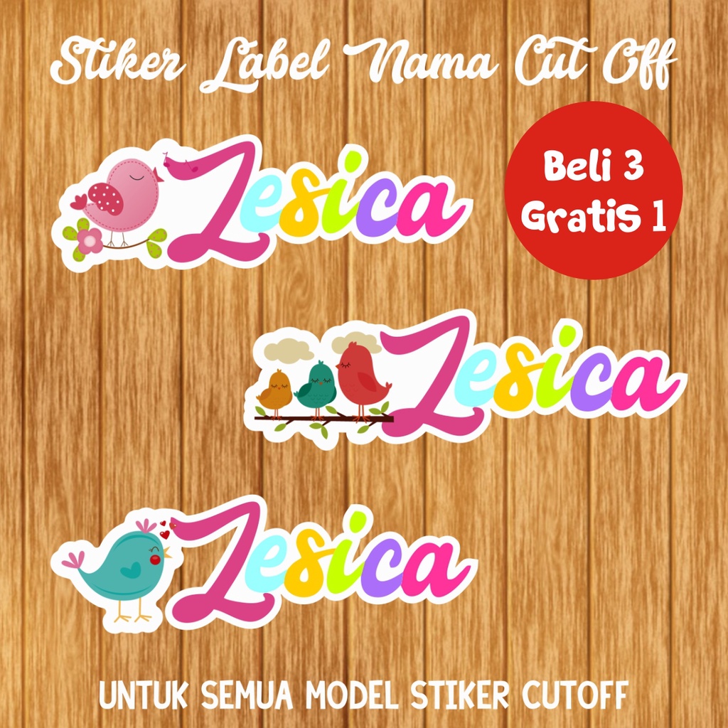 

STIKER NAMA CUT OFF CUTE BIRD