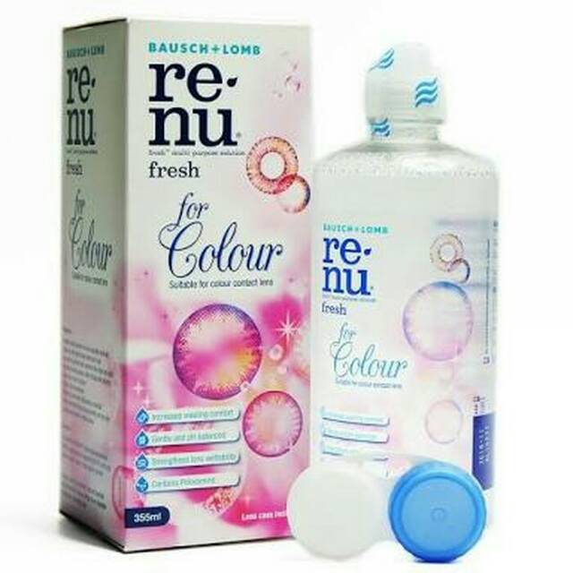 renu color renu colour bausch and lomb cairan pembersih softlens anti bakteri khusus softlens warna