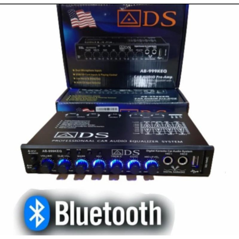 PRE AMP PARAMETRIK ADS AB-999KEQ BLUETOOTH EQUALIZER ADS 999KEQ