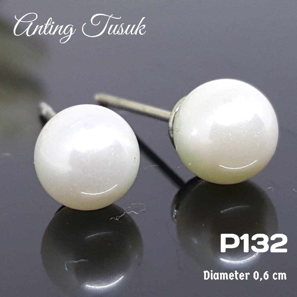 P132 Anting Tusuk Giwang Mutiara Perhiasan Imitasi Xuping Lapis Emas