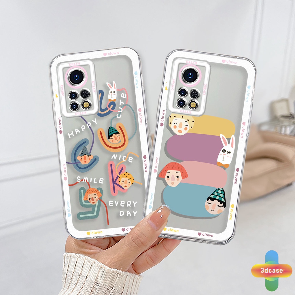 Soft Case Infinix Hot 10 11 Play 10 10t 10s NFC 10i 9 Pro 10 Lite 11 Plus Hot 9 Play 11 11S NFC Infinix Smart 6 5 4 4C 5 Pro Tencno Spark 5 PRO A15 A16 A9 A5 A7 A5S Y12 Y20 Y15S Y21S A12 Colorful Cartoon Avatar Transparent Case