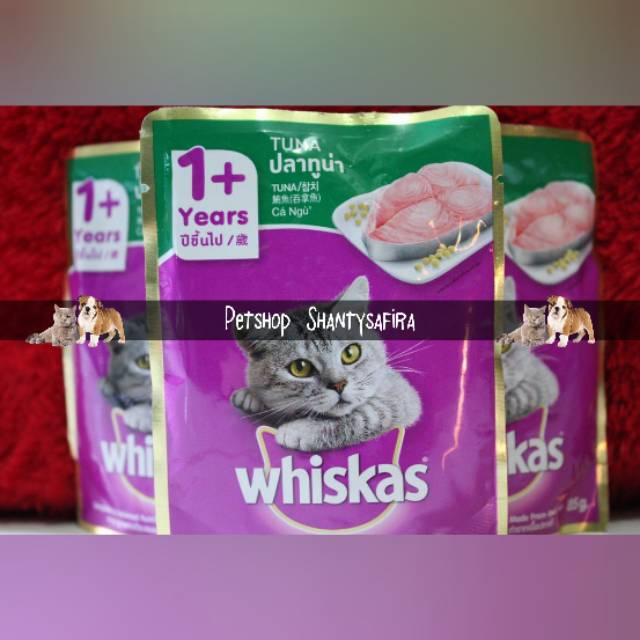 MAKANAN KUCING WHISKAS ADULT POUCH 80GR 80 GR WET FOOD