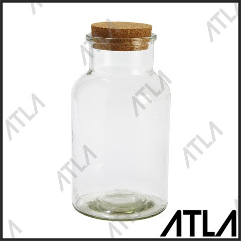 Cork Top Bottle Terrarium 2.8 Liter Botol Wadah Toples Kaca Bening 2 L