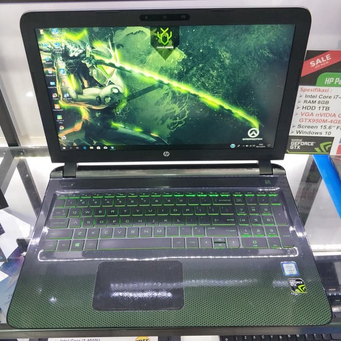 HP Pavilion Gaming 15 Green I7-6700HQ RAM8GB HDD1TB GTX950M-2GB WIN10