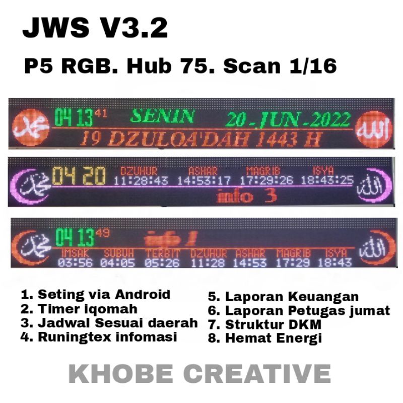 KHOBE JWS 1X4 P5RGB WIFI BLUETOOTH