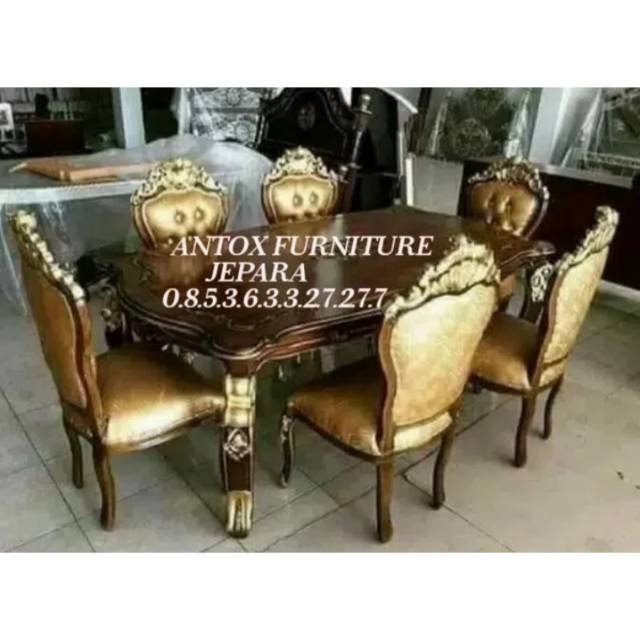 Meja makan ganesha jati mebel Jepara