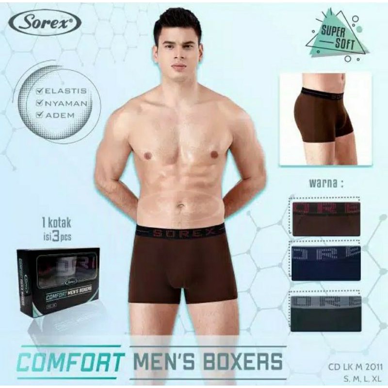 Boxer Sorex Pria Bahan Super Soft M 2011