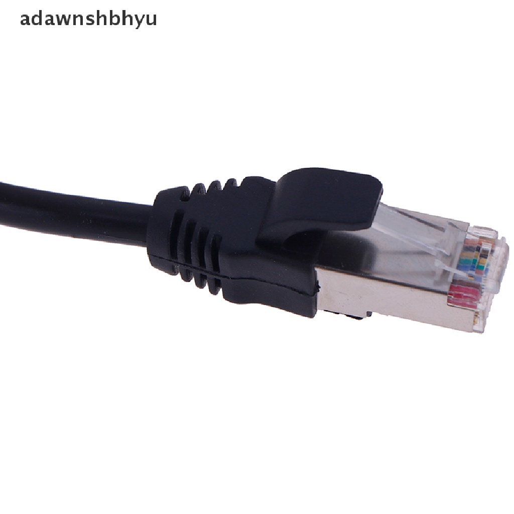 Adawnshbhyu 1Pc RJ45 Male to Female Screw Panel Mount Kabel Ekstensi Jaringan LAN Eterna