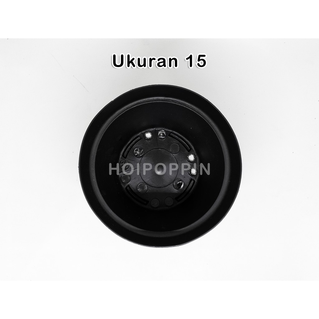 HPP - GROSIR POT 15 HITAM / POT 15 HITAM / POT PEMBIBITAN / POT HARGA GROSIR / POT POLOS HITAM