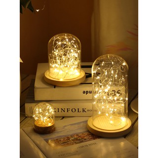 Lampu String Bohlam Led Kotak Kawat Tembaga Kecil Desain Fireflies