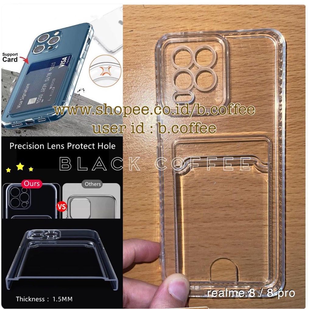 PREMIUM CARD HOLDER / KARTU Soft Case REALME 8 / REALME 8 PRO