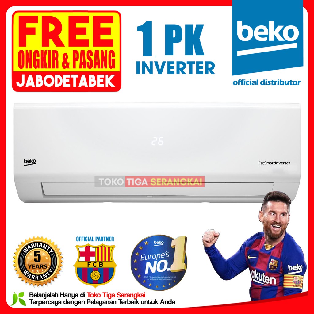 Promo MEGA ELEKTRONIK SALE   Beko AC Air Conditioner Inverter 1 PK BSVOA 090 / BSVOA 091 (FREE