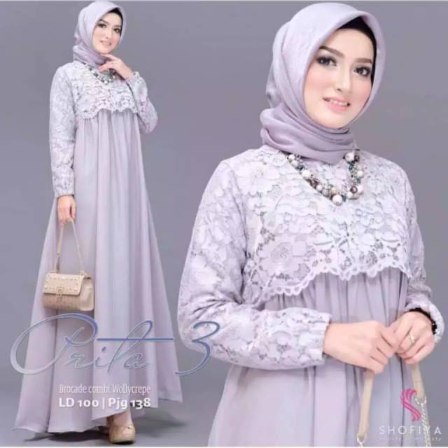 GAMIS PRITA MAXI DRESS WANITA KONDANGAN TERLARISJUMBO Ki