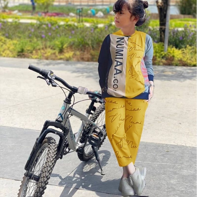 Baju setelan olahraga anak perempuan terbaru pakaian set stelan anak perempuan murah  numia kid