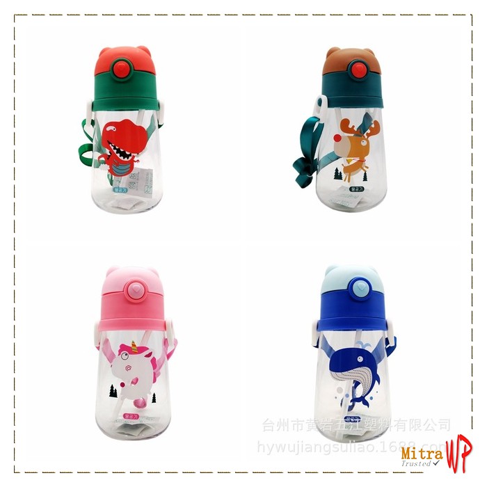 WP0070 Botol Minum Anak Lucu Motif Bear 480ml   Botol Minum Lucu H 332