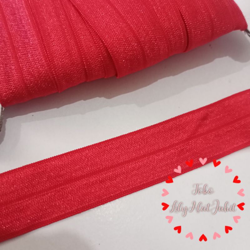 Karet Foe Polos 2cm - Merah