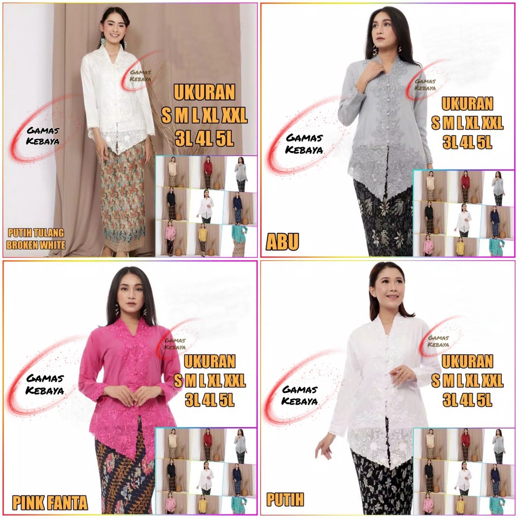 PROMO TERMURAH SETELAN KEBAYA ENCIM PREMIUM/KEBAYA BORDIR/KEBAYA MODERN/KEBAYA JUMBO/BAJU KEBAYA/One Set Wanita / Setelan Wanita Kekinian / Baju Wanita