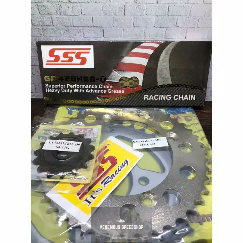 GEARSET SSS + RANTAI SSS KLX / DTRACKER 150